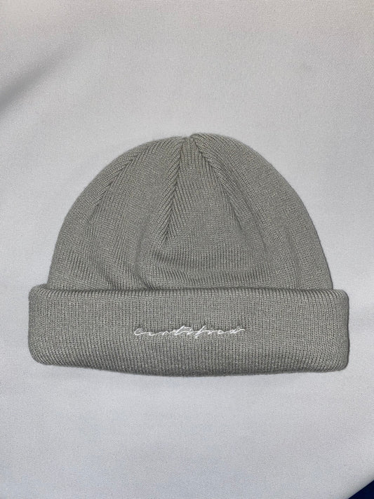 CERTIFIED GREY/WHITE MINI FISHERMANS BEANIE